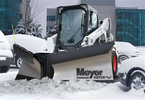 push skid steer|skid steer snow removal attachments.